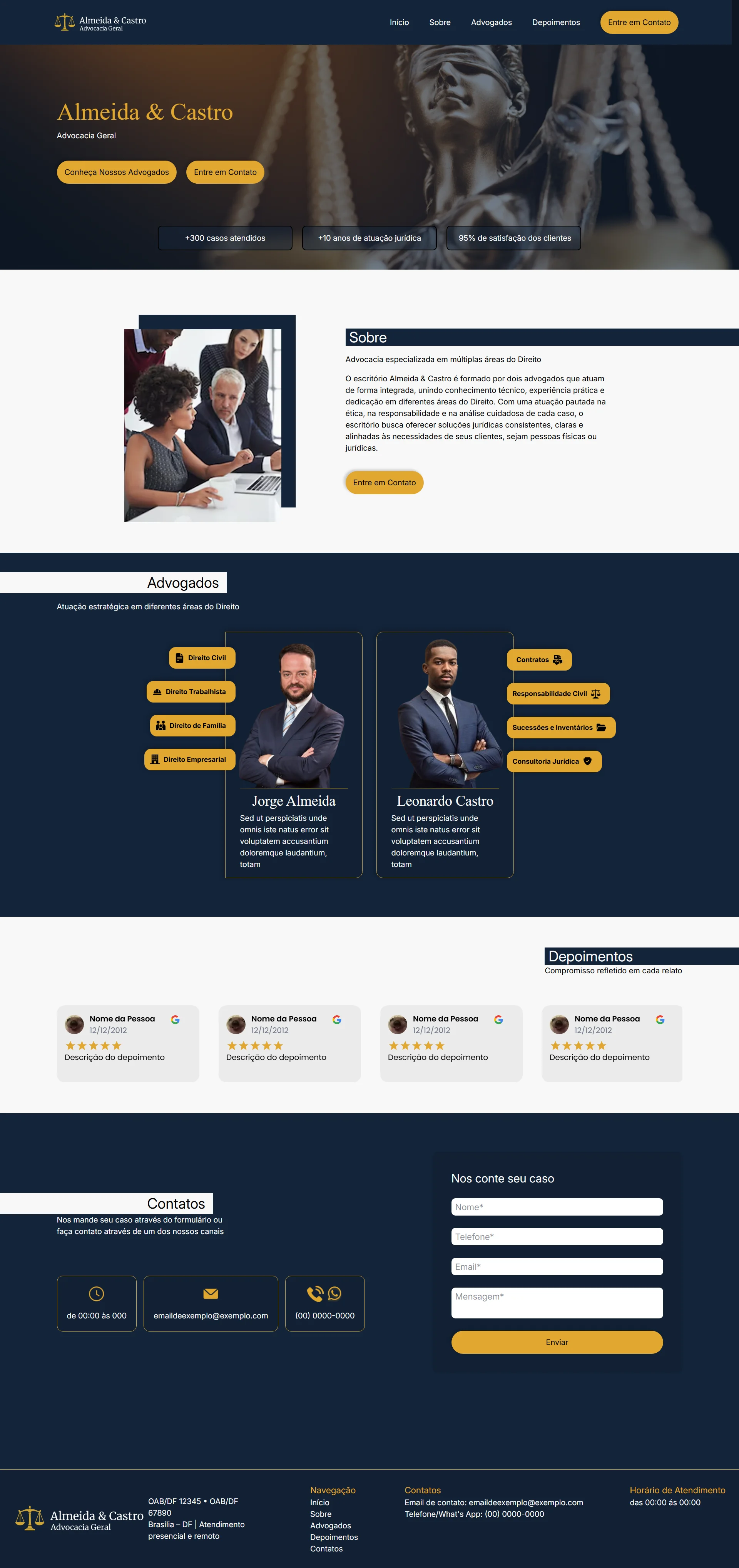 Protótipo de site para advogados
