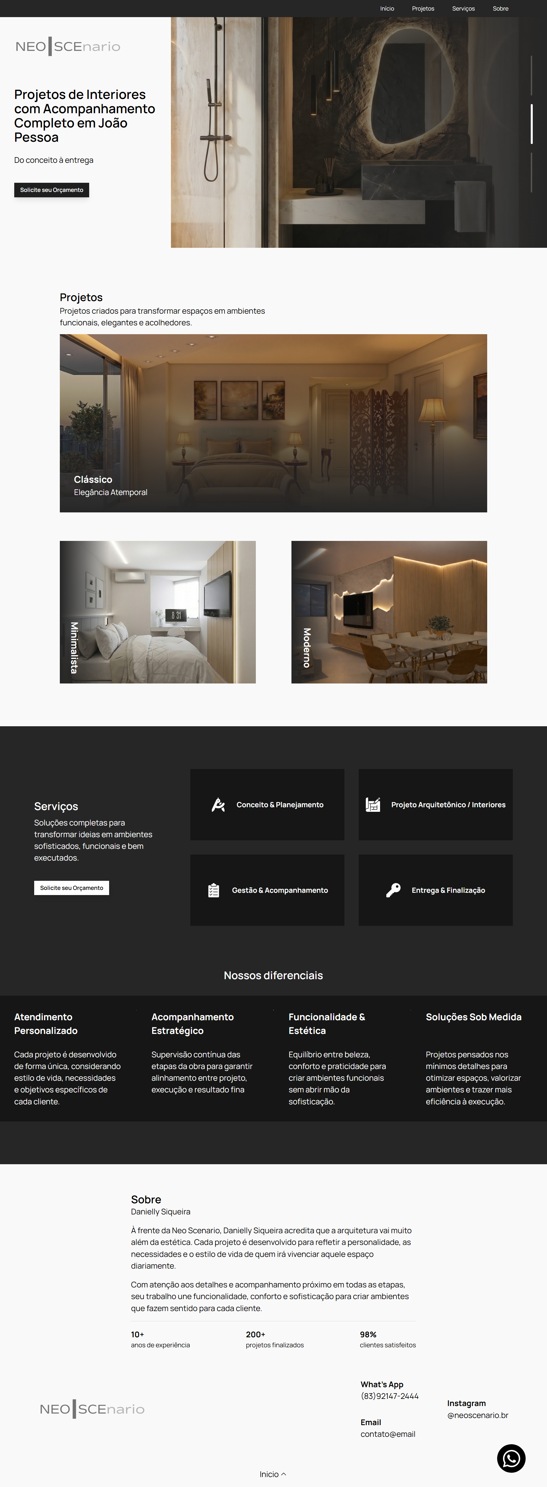 Site de reformas e projetos neoscenario