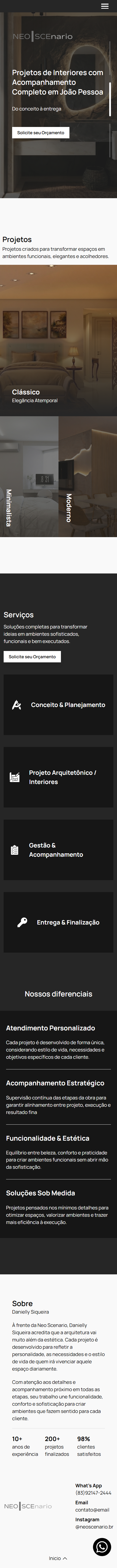 Site de reformas e projetos neoscenario